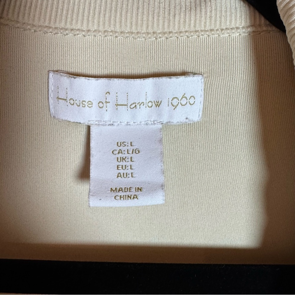 House of Harlow 1960 Cream Collared Bodysuit - Picture 2 of 4
